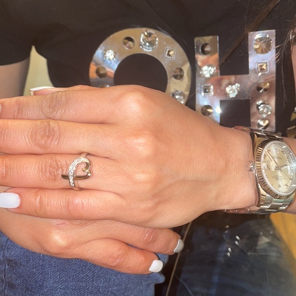 18W single loving heart ring 5.5 - Picture 4 of 6